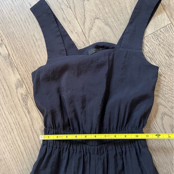 COS Navy Blue Gathered Open Back Jumpsuit - Picture 11 of 15